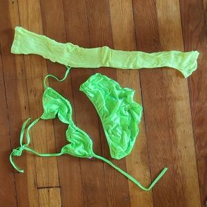 XS/S Festival Bikini and fishnet